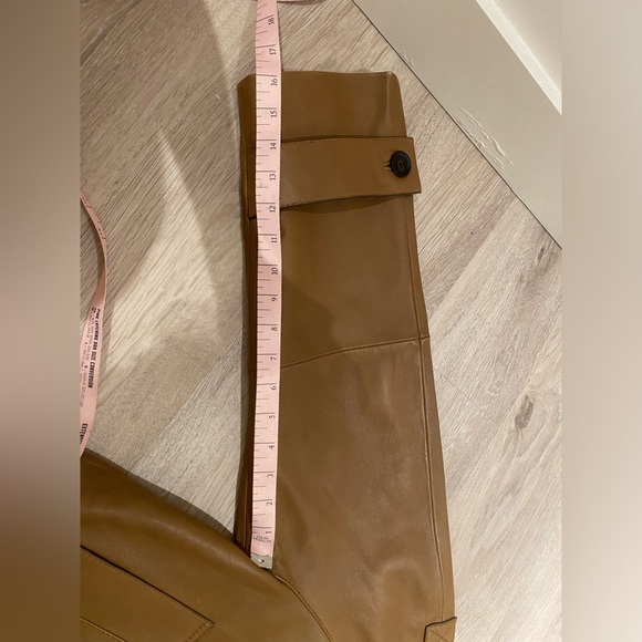 Massimo Dutti Short Real Napa Leather Trench Coat - Picture 6 of 6